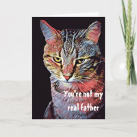 Beurteilende Cat Card am Sonntag des Vaters
