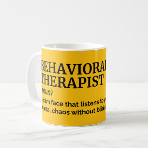 Beurteilung des Spaßes durch den Verhaltenstherape Kaffeetasse