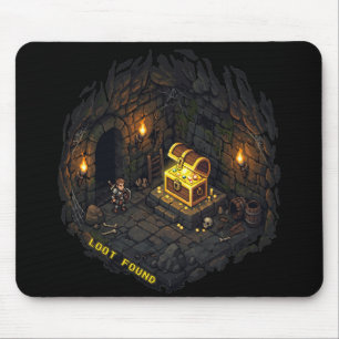 Beute Gefunden Fantasy Dungeon Pixel Art Design Mousepad