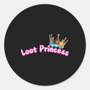 Beute Prinzessin Gamer Mädchen Lustig Süß Bequem S Runder Aufkleber