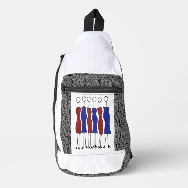Beutel (handgezeichnet) crossbody bag (Vorderseite)