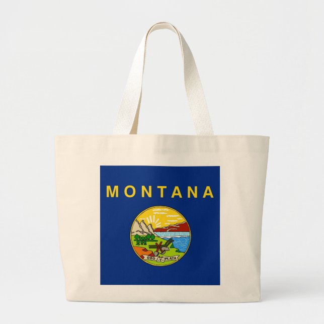 Beutel mit der Flagge des Staat Montana - USA Jumbo Stoffbeutel (Vorne)