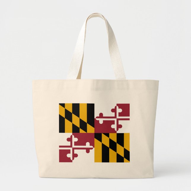 Beutel mit der Flagge von Maryland Staat - USA Jumbo Stoffbeutel (Vorne)
