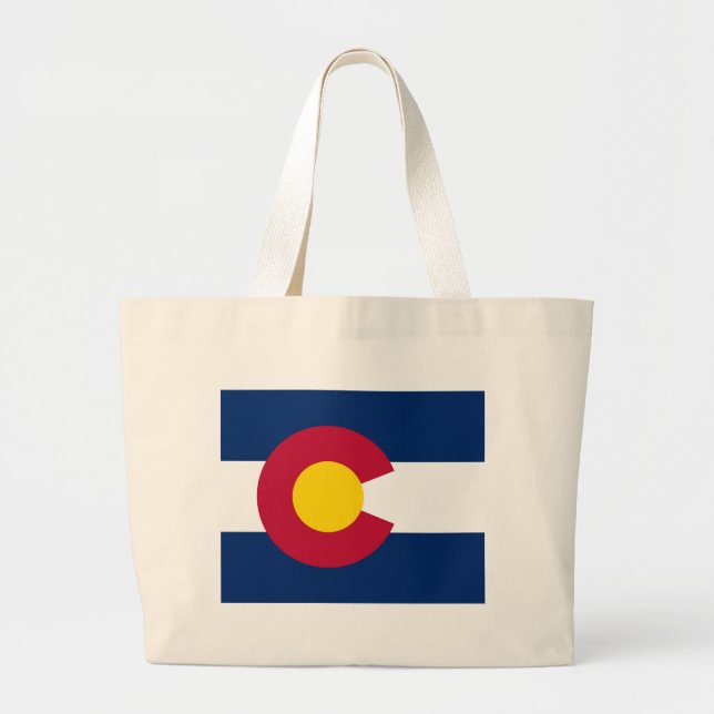 Beutel mit Fahne Colorado Staat - USA Jumbo Stoffbeutel (Vorne)