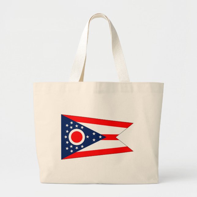 Beutel mit Fahne Ohio Staat - USA Jumbo Stoffbeutel (Vorne)