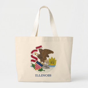 Beutel mit Flagge des Staat Illinois - USA Jumbo Stoffbeutel