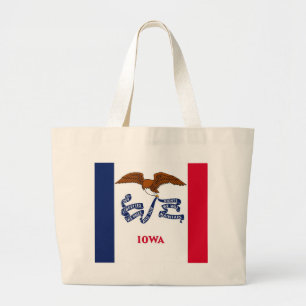 Beutel mit Flagge des Staat Iowa - USA Jumbo Stoffbeutel