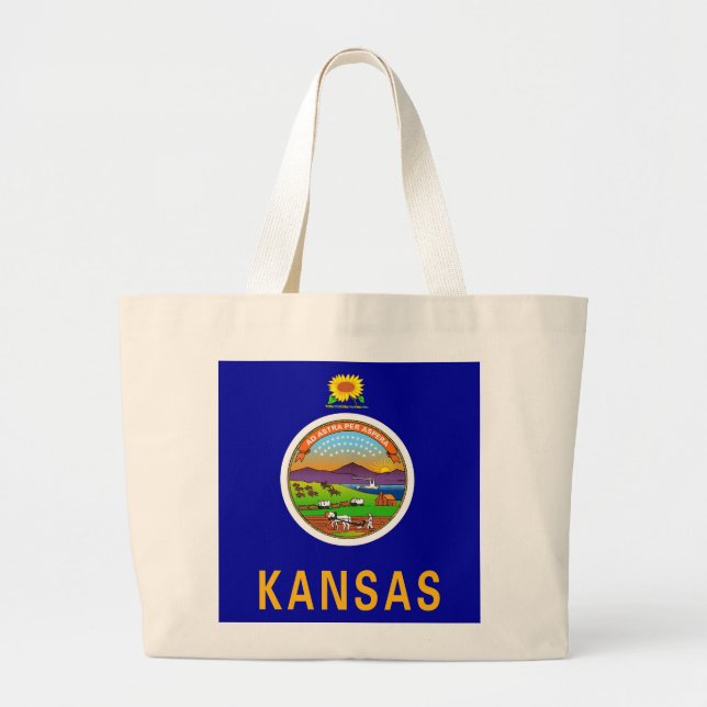 Beutel mit Flagge des Staat Kansas - USA Jumbo Stoffbeutel (Vorne)