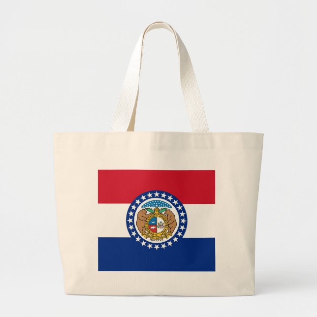 Beutel mit Flagge des Staat Missouri - USA Jumbo Stoffbeutel (Vorne)