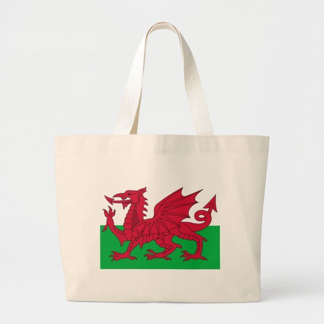 Beutel mit Flagge von Wales Jumbo Stoffbeutel (Vorne)