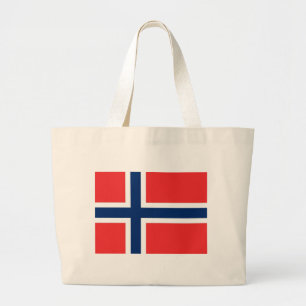 Beutel mit norwegischer Flagge Jumbo Stoffbeutel