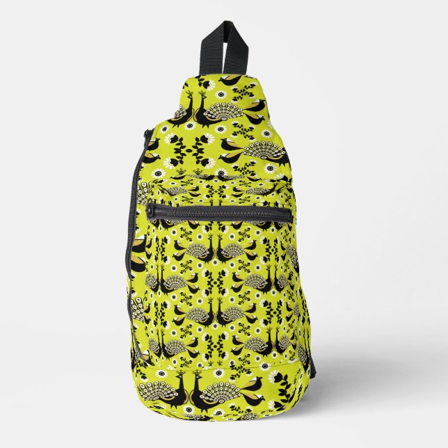 Beutiful Peacock Art Crossbody Bag (Vorderseite)