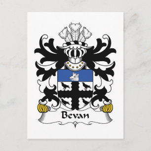 Bevan Familienwappen Postkarte
