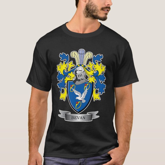 Bevan Familienwappen-Wappen T-Shirt (Vorderseite)