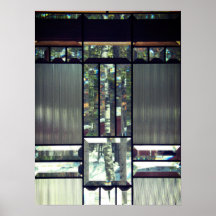 Beveled Glas Birch Bäume metallisch silber modern