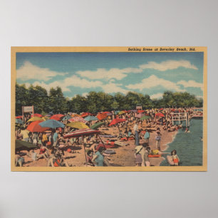 Beverley Strand, MD - ein Sonnenbad nehmende Szene Poster
