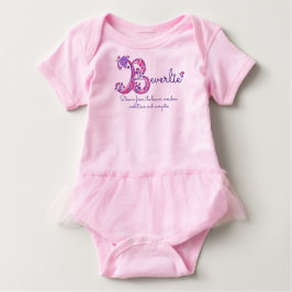 Beverlie Girls B Name bedeutet Monogramm-Babympe Baby Strampler