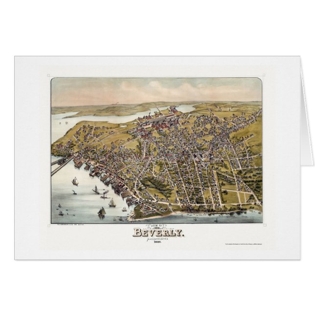 Beverly, carte panoramique de mA - 1886 (Devant horizontal)