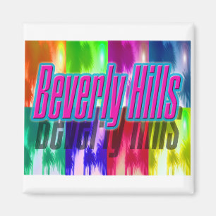 "Beverly Hills" farbenfrohe Palms Magnet