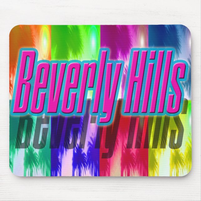 "Beverly Hills" farbenfrohe Palms Mouse Pad Mousepad (Vorne)