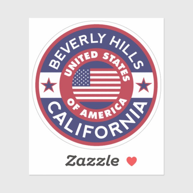 BEVERLY HILLS, Kalifornien Aufkleber (Blatt)