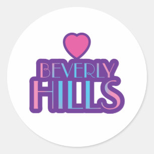 Beverly Hills Liebe Runder Aufkleber