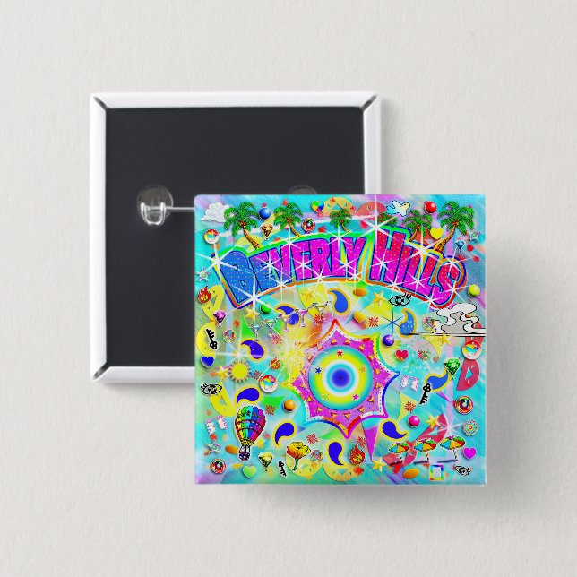 Beverly Hills Mystic Dance Button (Vorne & Hinten)