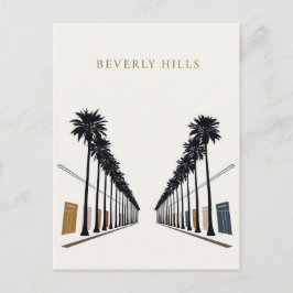 Beverly Hills Palm Tree Shopping Art Postkarte