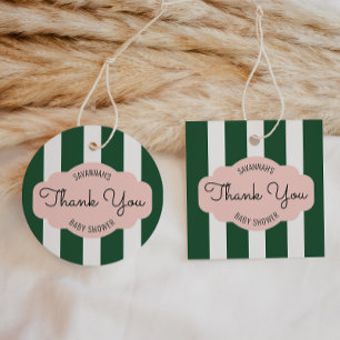 Beverly Hills Pink & Green Geschenkanhänger für Ba