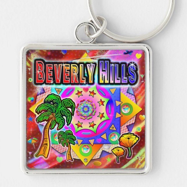 Beverly Hills Tropical Friends Schlüsselanhänger (Vorne)