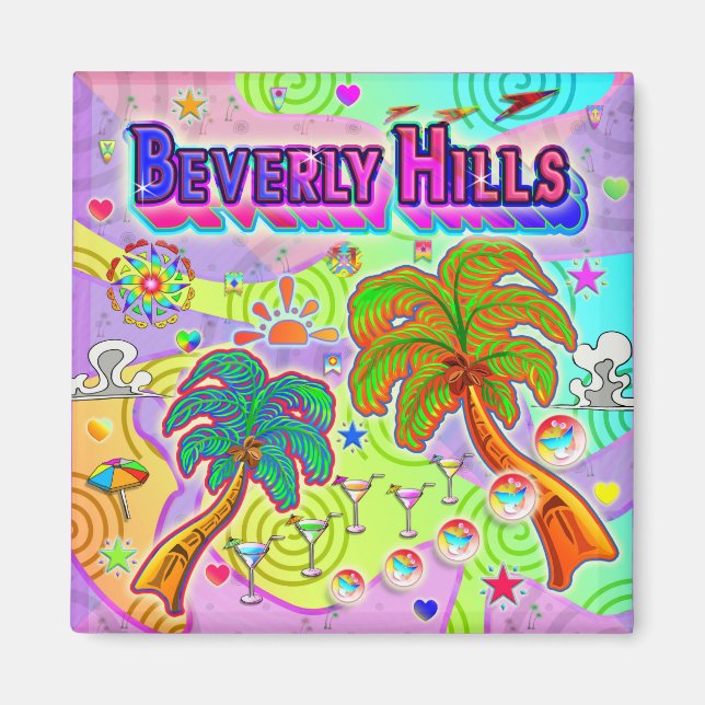 Beverly Hills Urlaub Ziel Magnet (Vorne)