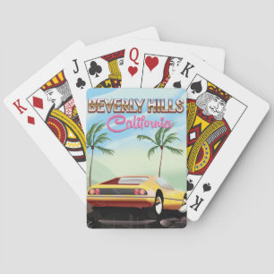 Beverly Hills Weihnachtsposter aus den 1980er Jahr Spielkarten