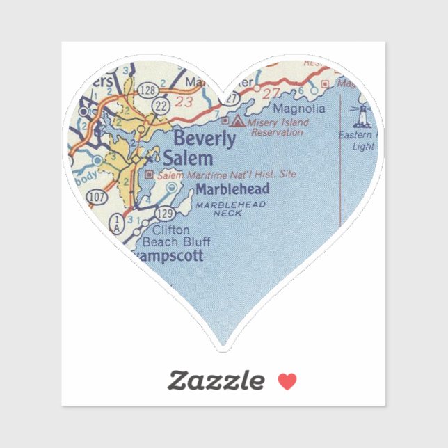 Beverly MA Aufkleber (Blatt)