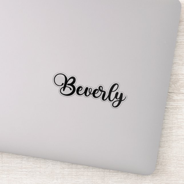 Beverly Name - Handgeschriebene Kalligrafie Aufkleber (Detail)