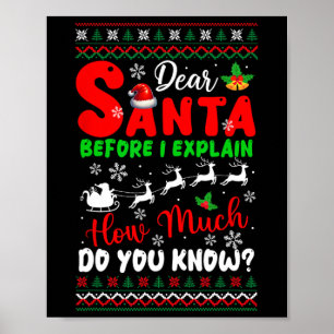 Bevor ich erkläre, wie viel Sie wissen Xmas Sweate Poster