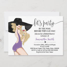 Bevor ich Party am Pool-Brautparty Einladung