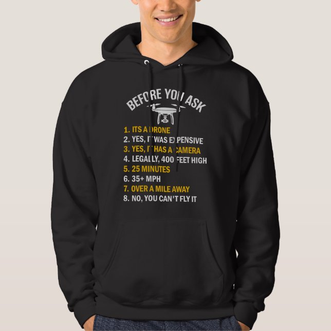 Bevor Sie fragen Hoodie (Vorderseite)