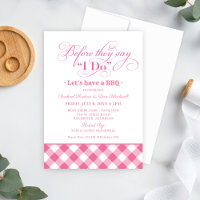 Bevor sie Ja sagen BBQ Pink Gingham