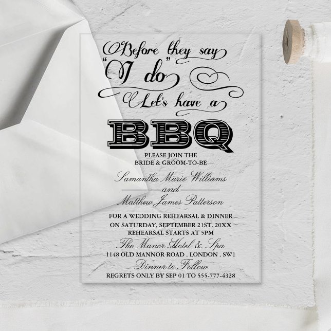 Bevor sie sagen, ich habe Lass eine GRILLEN! Acryleinladungen (Von Creator hochgeladen)