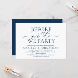 Bevor wir es tun, Party, Hochzeit Probe Abendessen Einladung