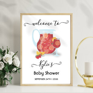 Bevor wir tun trinken wir Sangria Willkommenszeich Poster