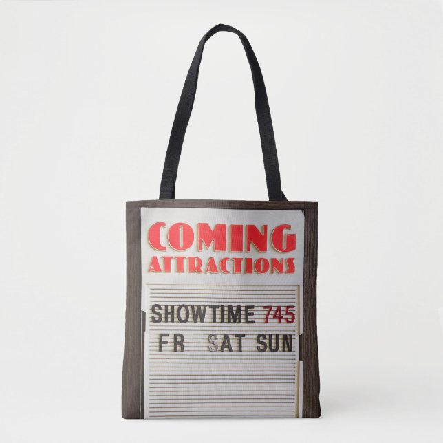 Bevorstehende Attraktionen Theaterzeichen Tasche (Vorderseite)