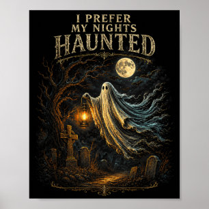Bevorzuge Nächte von Geistern auf dem Friedhof Hal Poster