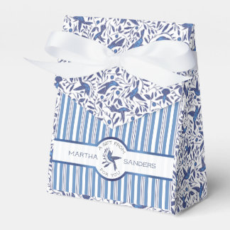 Bevorzugen Sie Blaue Vögel & Streifen Geschenkschachtel