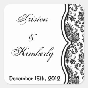 Bevorzugen Sie Sticker Schwarz-weiß Damask Lace Pr