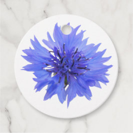 Bevorzugen von Tags mit blauem Blumenmuster Geschenkanhänger