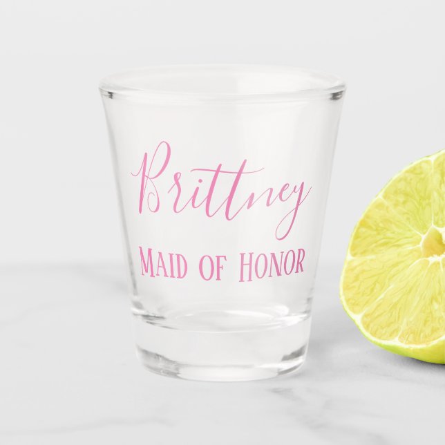 Bevorzugung für Ihre Trauzeugin Schnapsglas (Vorderseite)