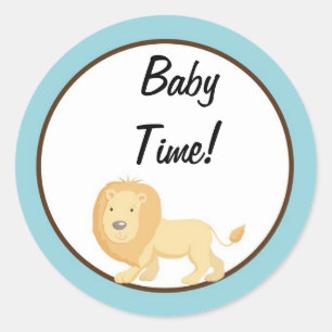 Bevorzugung Stickers Couple Blue Jungle Lion