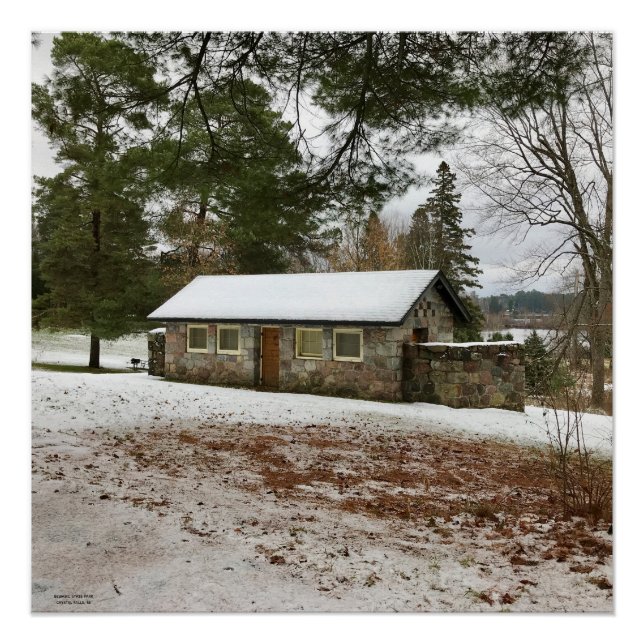 Bewabic Staat Park, Crystal Falls, MI Poster (Vorderseite)