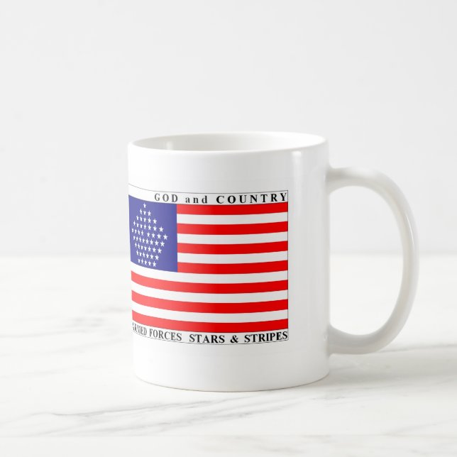 Bewaffnete Kraft-Stern-u. Streifen-Flaggen-Tasse Kaffeetasse (Rechts)
